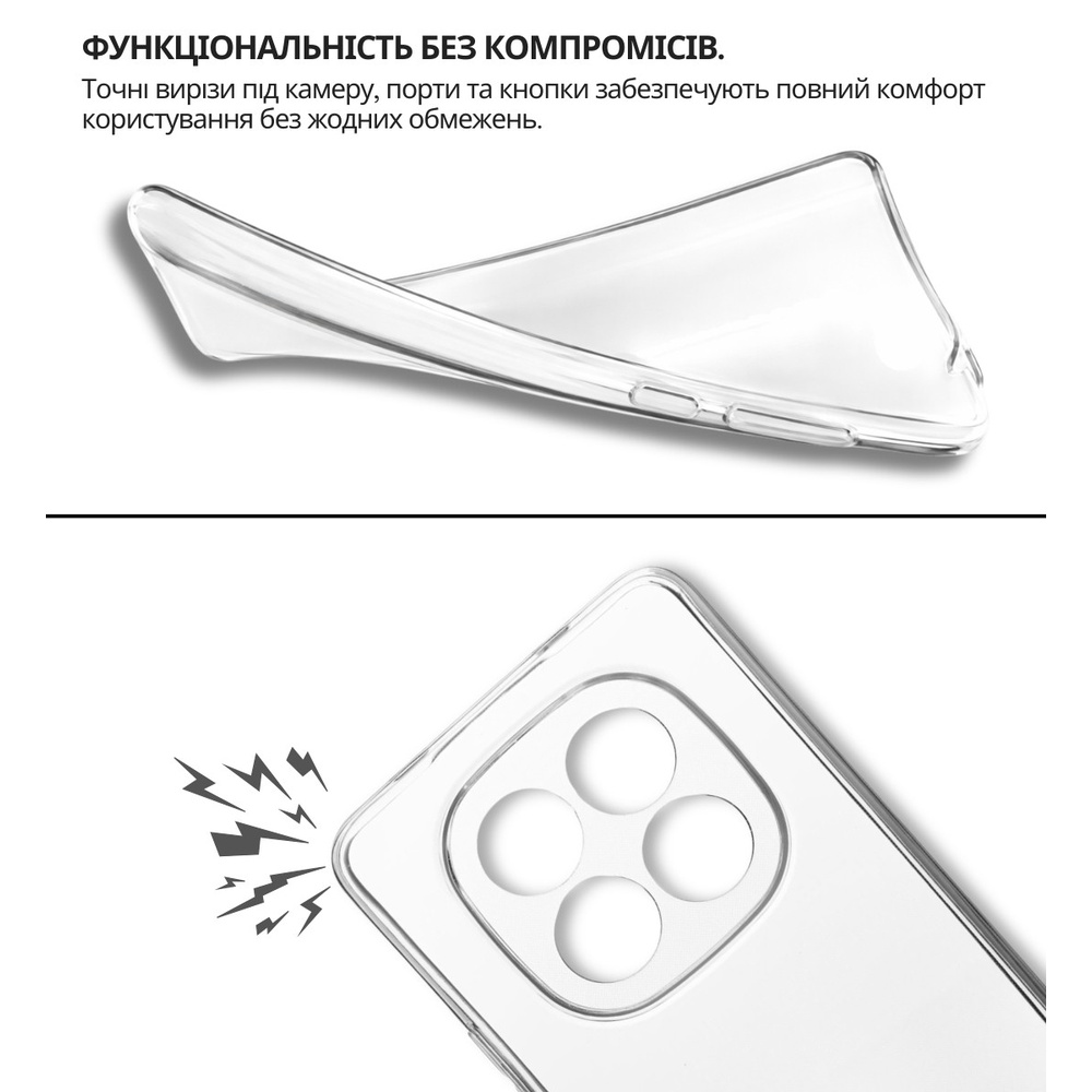 Зовнішній вигляд Чохол BECOVER для Xiaomi Redmi Note 15 Pro 5G Transparancy (714975)