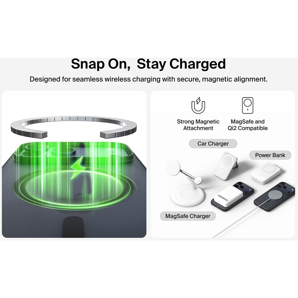 Чохол BELKIN для iPhone 17 Pro Max Magnetic Protective Grip Black (MSA036HQBK) Матеріал поліуретан