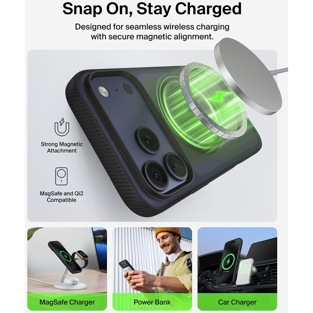 Чохол BELKIN для iPhone 17 Pro Max Magnetic Protective Grip Black (MSA036HQBK) Колір чорний