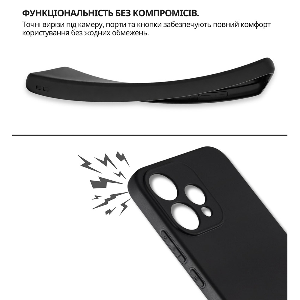 Чохол BECOVER для Oppo Reno15 5G Black (715057) Матеріал силікон