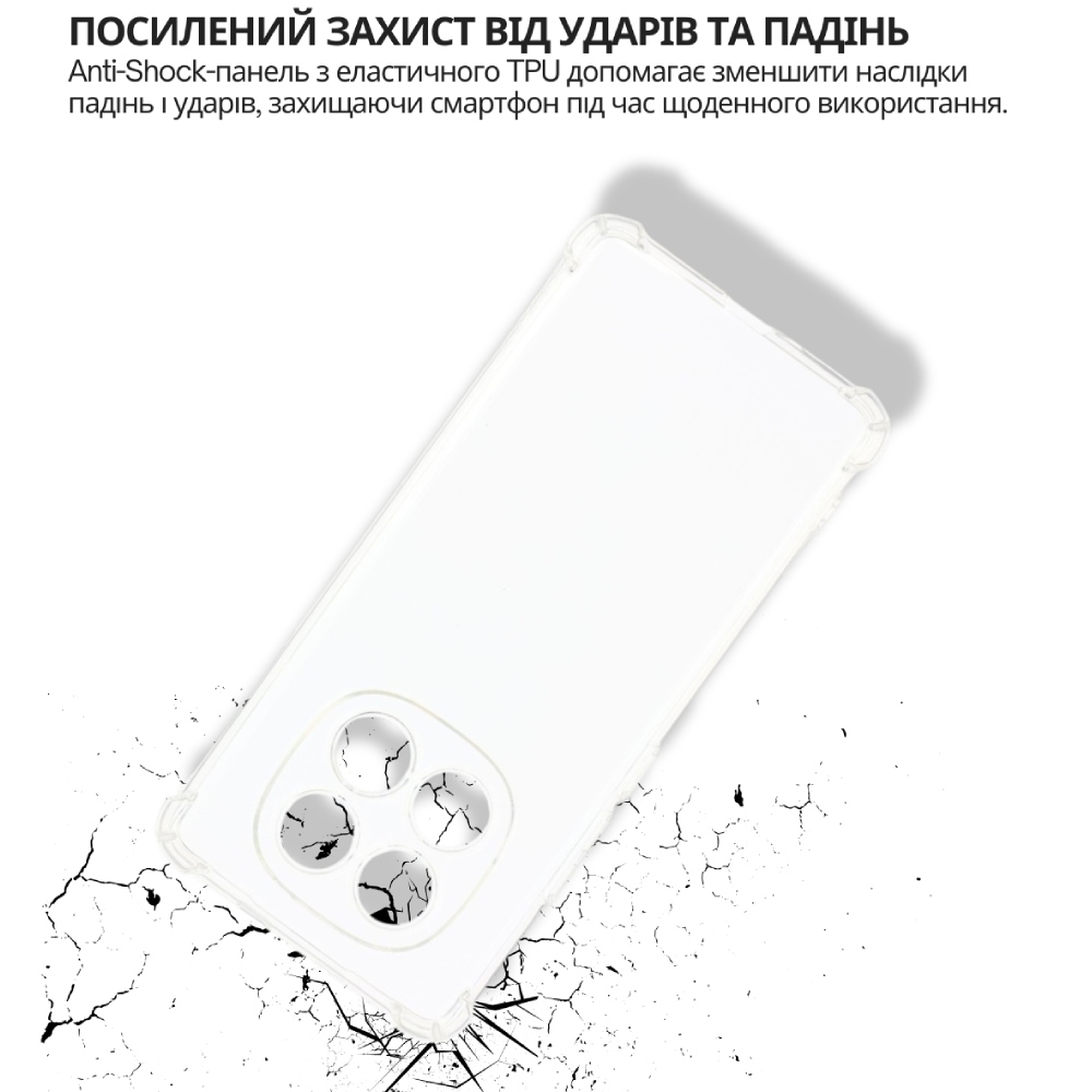 Чохол BECOVER Anti-Shock для Poco M8 Clear (715072) Матеріал силікон