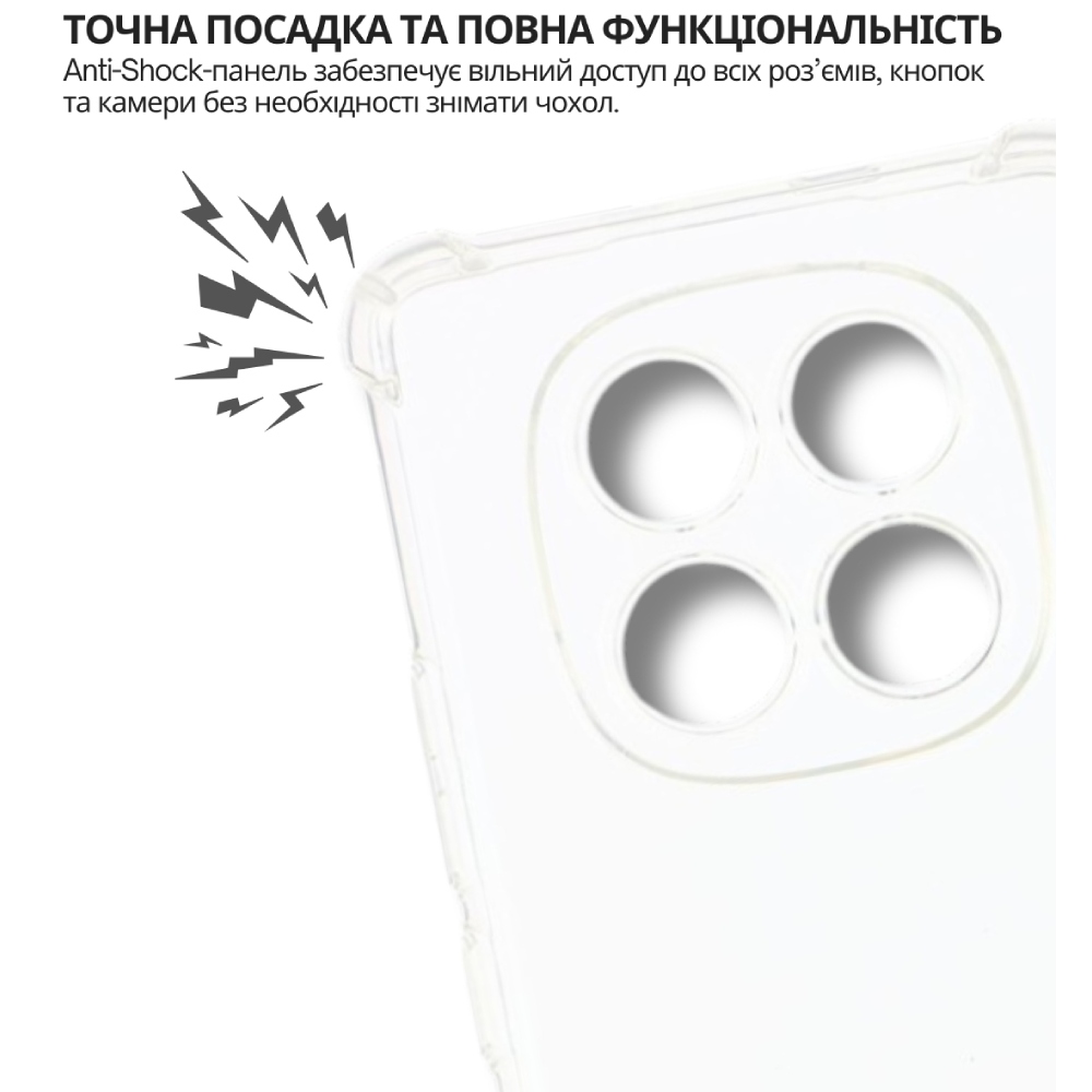 Зовнішній вигляд Чохол BECOVER Anti-Shock для Poco M8 Clear (715072)
