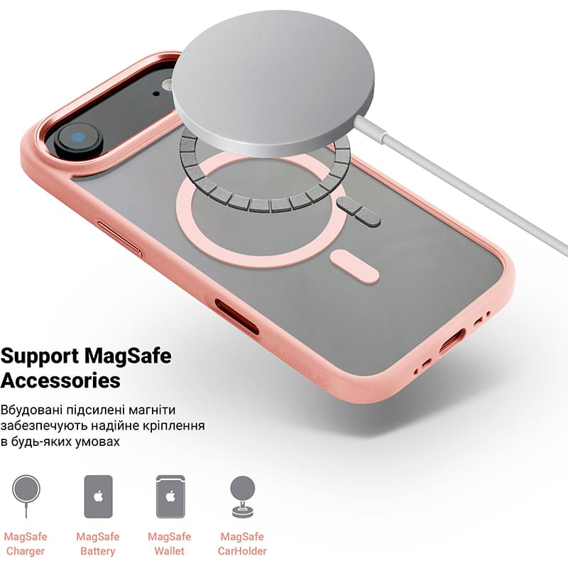 Чехол ARMORSTANDART Unit MagCase для Apple iPhone 17 Air Pale Pink (ARM86311) Цвет розовый