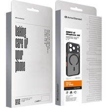 Чохол ARMORSTANDART Unit-C MagCase SE для Apple iPhone 17 Pro Black Orange (ARM86318)