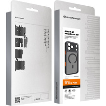 Чохол ARMORSTANDART Unit-C MagCase SE для Apple iPhone 17 Pro Max Black Orange (ARM86322)
