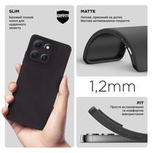 Чехол ARMORSTANDART Matte Slim Fit для Motorola G86 Power 5G Camera cover Black (ARM86603)