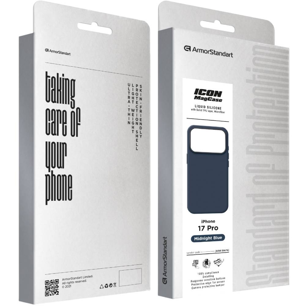 Чехол ARMORSTANDART ICON2 MagCase для Apple iPhone 17 Pro Midnight Blue (ARM86676) Совместимость по модели Apple iPhone 17 Pro