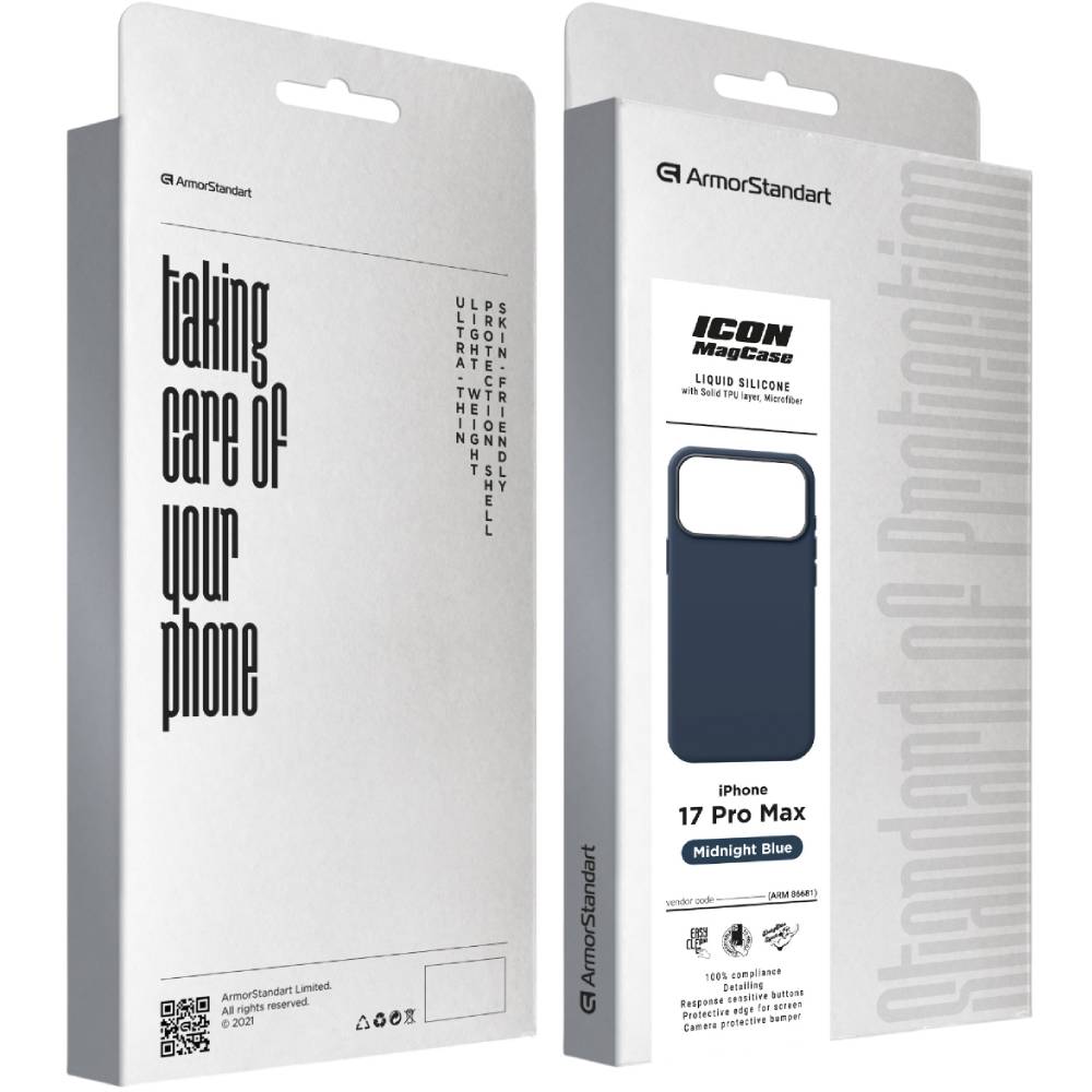 Чохол ARMORSTANDART ICON2 MagCase для Apple iPhone 17 Pro Max Midnight Blue (ARM86681) Сумісність за моделлю Apple iPhone 17 Pro Max