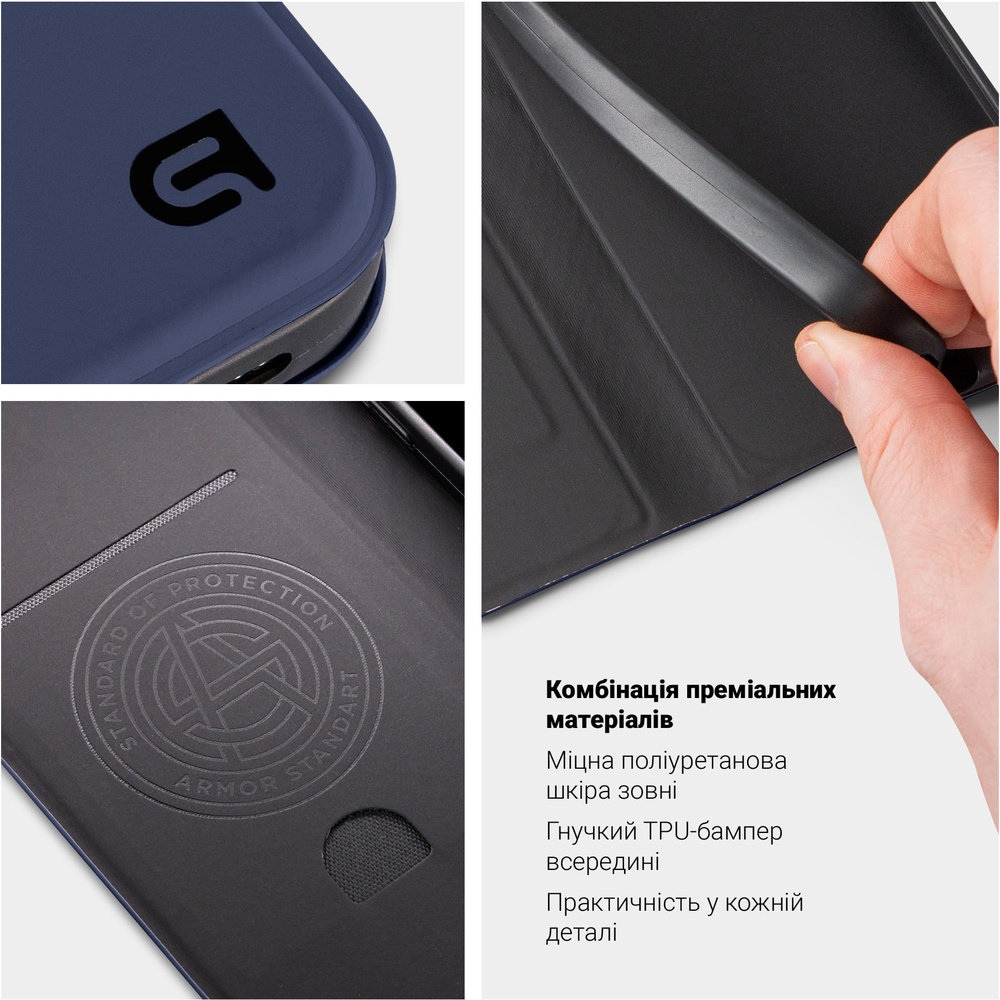 Чохол ArmorStandart OneFold Case для Xiaomi Redmi 15C 4G (GL) / Poco C85 4G (GL) Dark Blue (ARM88344) Сумісність за моделлю Poco C85