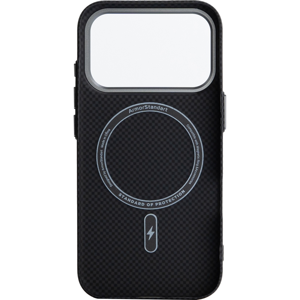 Чохол ArmorStandart LikeCarbon2 MagCase для Apple iPhone 17 Pro Kevlar Black (ARM88378)