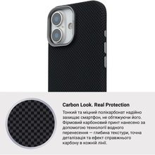 Чохол ArmorStandart LikeCarbon2 MagCase для Apple iPhone 17 Kevlar Black (ARM88379)