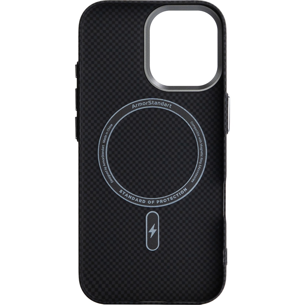 Чохол ArmorStandart LikeCarbon2 MagCase для Apple iPhone 17 Kevlar Black (ARM88379)