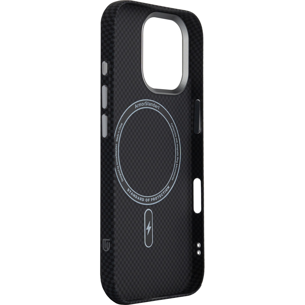 Чохол ArmorStandart LikeCarbon2 MagCase для Apple iPhone 17 Kevlar Black (ARM88379) Колір чорний