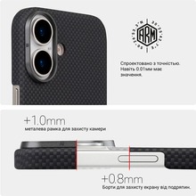 Чохол ARMORSTANDART BlackIcon Kevlar MagCase для Apple iPhone 17 Black (ARM88532)