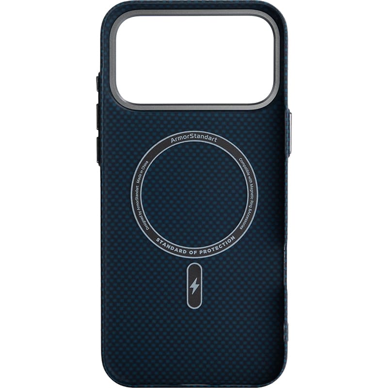 Чохол ARMORSTANDART LikeCarbon2 MagCase для Apple iPhone 17 Pro Max Kevlar Dark Blue (ARM88553) Сумісність за моделлю Apple iPhone 17 Pro Max