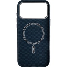 Чохол ARMORSTANDART LikeCarbon2 MagCase для Apple iPhone 17 Pro Max Kevlar Dark Blue (ARM88553)