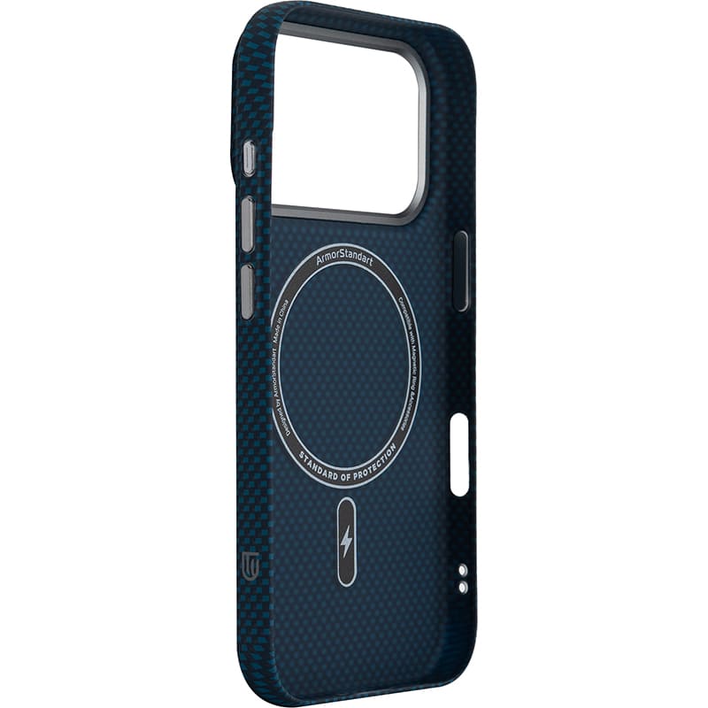 Чехол ARMORSTANDART LikeCarbon2 MagCase для Apple iPhone 17 Pro Kevlar Dark Blue (ARM88554) Цвет синий