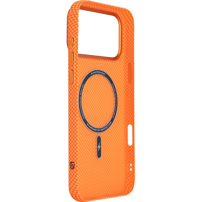Чехол ARMORSTANDART LikeCarbon2 MagCase для Apple iPhone 17 Pro Max Kevlar Orange (ARM88555) Цвет оранжевый