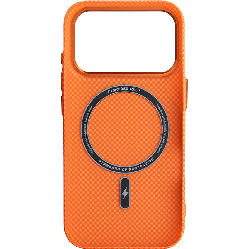 Чехол ARMORSTANDART LikeCarbon2 MagCase для Apple iPhone 17 Pro Kevlar Orange (ARM88556) Совместимость по модели Apple iPhone 17 Pro
