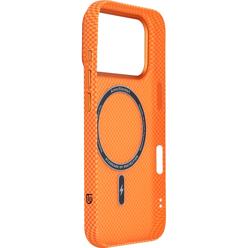 Чехол ARMORSTANDART LikeCarbon2 MagCase для Apple iPhone 17 Pro Kevlar Orange (ARM88556) Цвет оранжевый