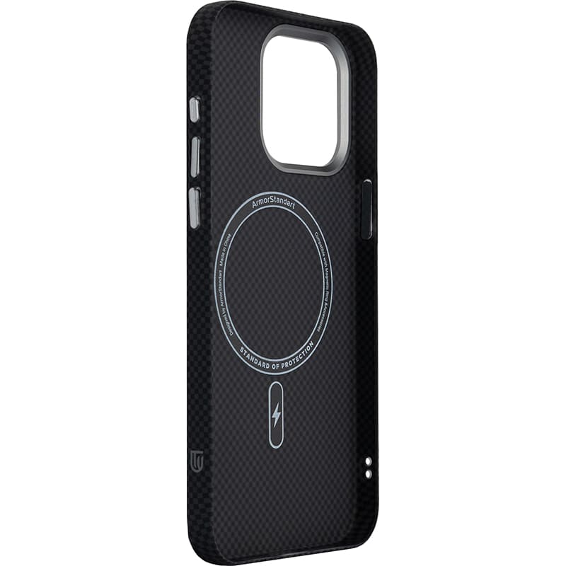 Чехол ARMORSTANDART LikeCarbon2 MagCase для Apple iPhone 15 Pro Max Kevlar Black (ARM88590) Цвет черный