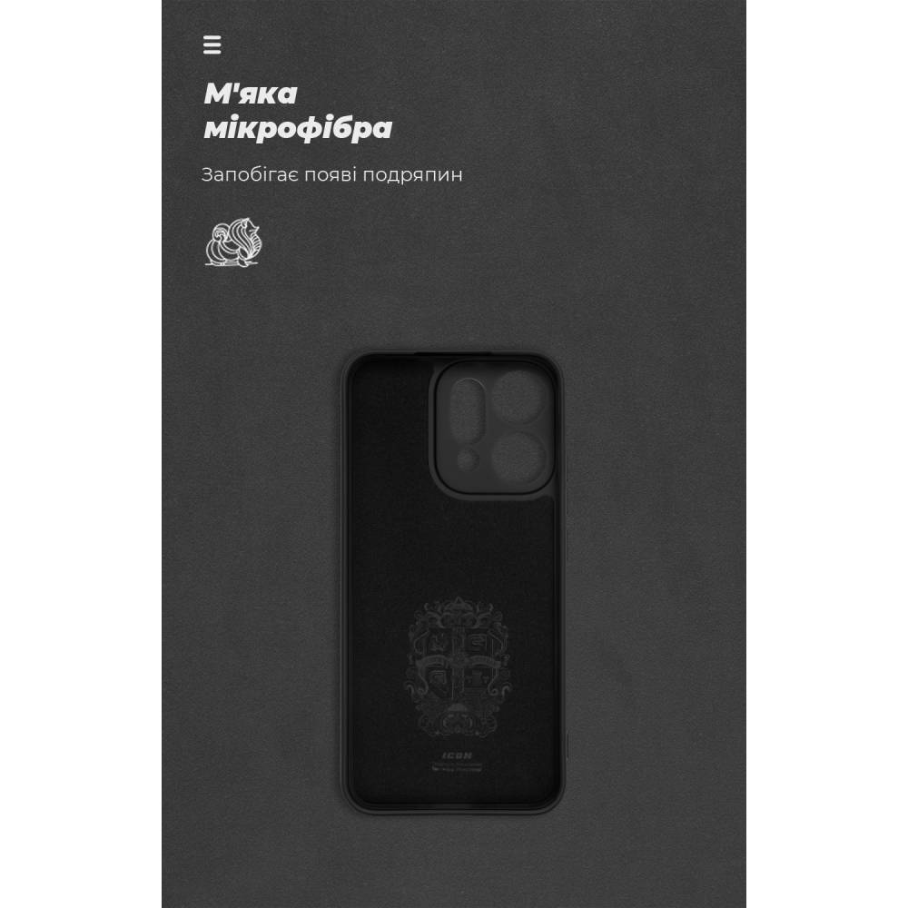 Чохол ARMORSTANDART ICON для OPPO Reno14 5G Camera cover Black (ARM87155) Колір чорний