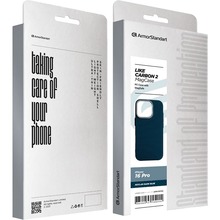 Чохол ARMORSTANDART LikeCarbon2 MagCase для Apple iPhone 16 Pro Kevlar Dark Blue (ARM88594)