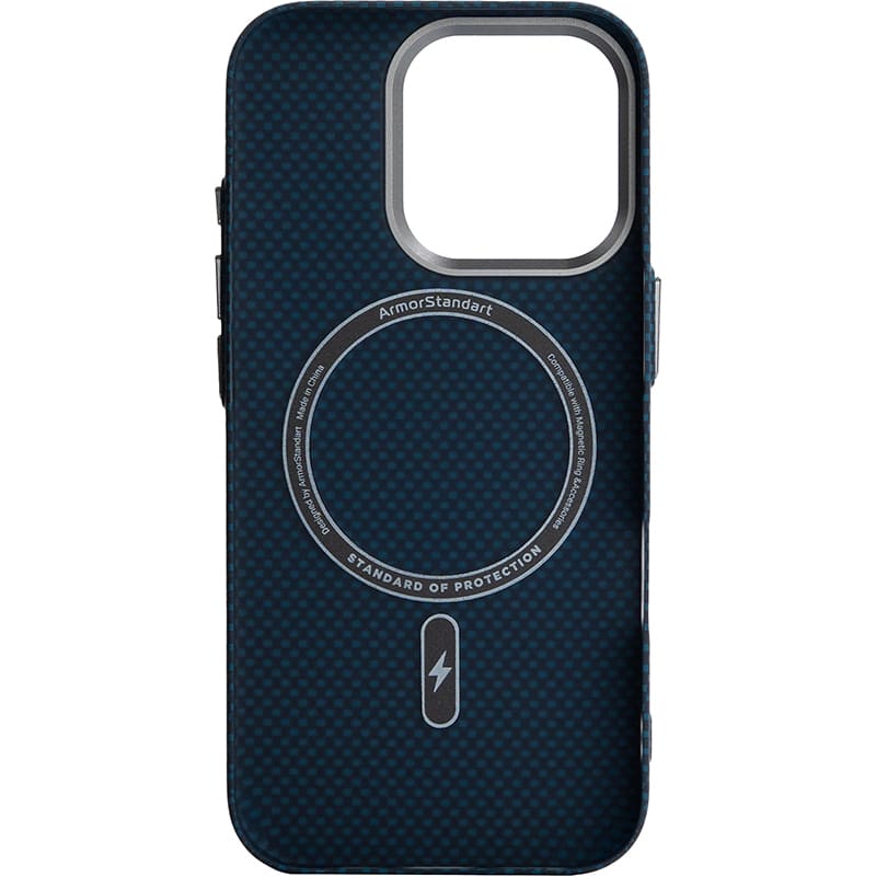 Чохол ARMORSTANDART LikeCarbon2 MagCase для Apple iPhone 16 Pro Kevlar Dark Blue (ARM88594) Сумісність за моделлю Apple iPhone 16 Pro