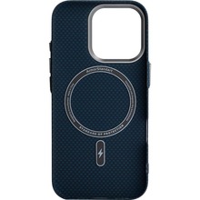 Чохол ARMORSTANDART LikeCarbon2 MagCase для Apple iPhone 16 Pro Kevlar Dark Blue (ARM88594)