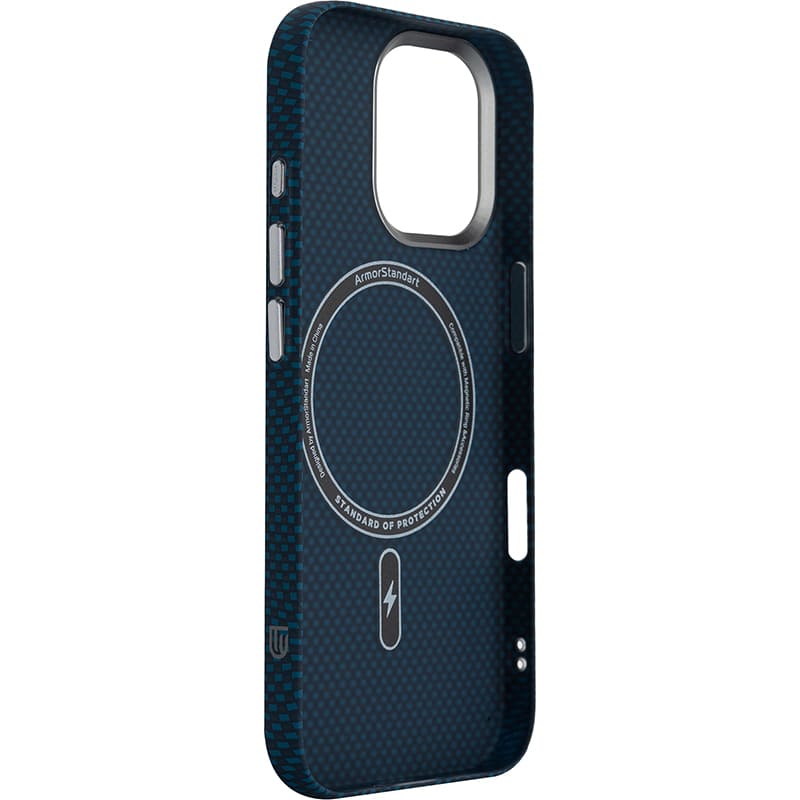 Чехол ARMORSTANDART LikeCarbon2 MagCase для Apple iPhone 17 Kevlar Dark Blue (ARM88613) Цвет синий