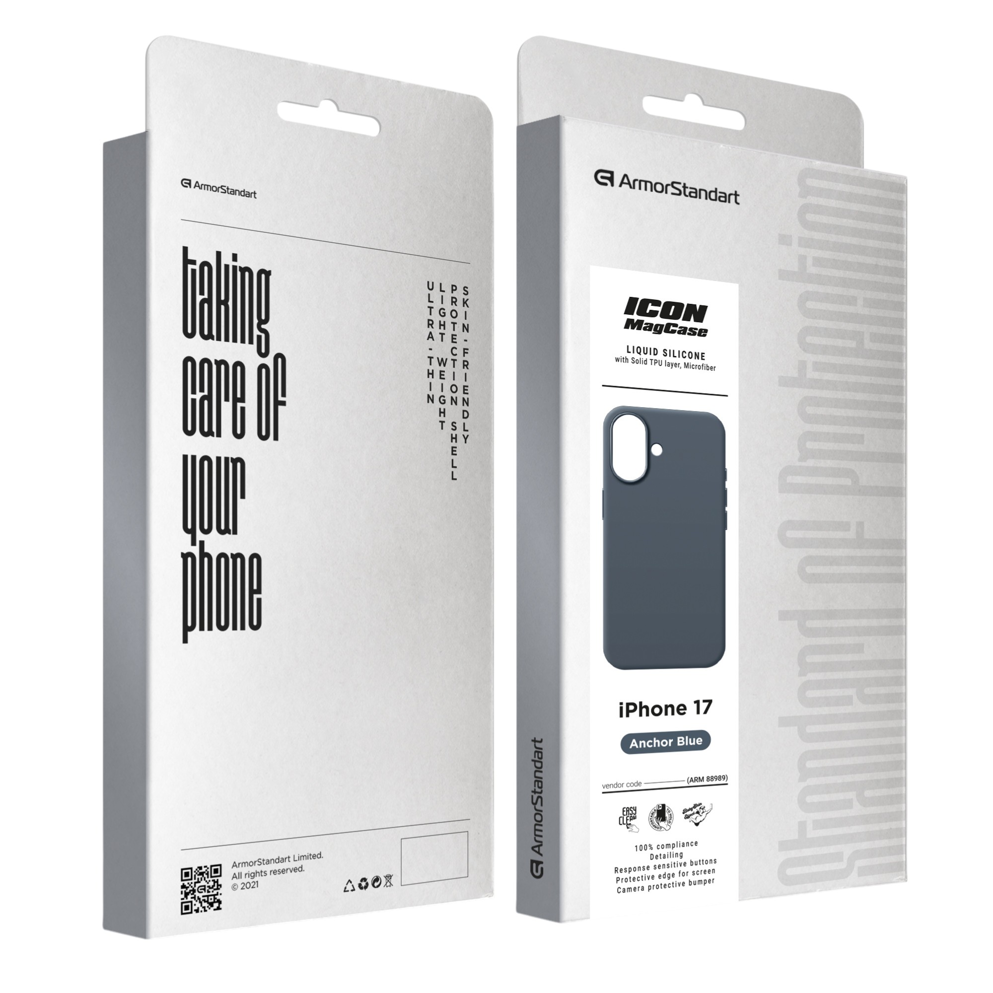 Чохол ARMORSTANDART ICON2 MagCase для Apple iPhone 17 Anchor Blue (ARM88989) Сумісність за моделлю Apple iPhone 17