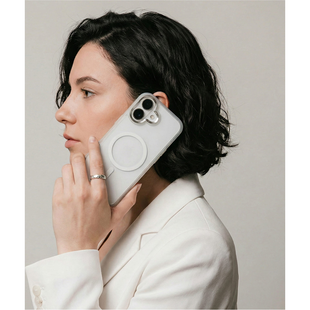 Чехол ARMORSTANDART Unit MagCase для Apple iPhone 17 Matte Clear Silver (ARM88998) Материал пластик