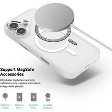 Чехол ARMORSTANDART Unit MagCase для Apple iPhone 17 Matte Clear Silver (ARM88998)