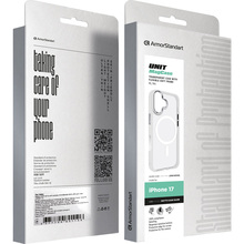 Чехол ARMORSTANDART Unit MagCase для Apple iPhone 17 Matte Clear Silver (ARM88998)