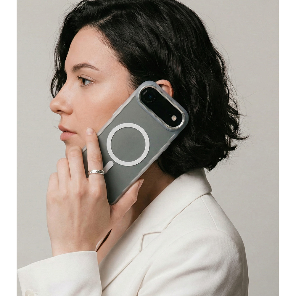 Чехол ARMORSTANDART Unit MagCase для Apple iPhone 17 Air Matte Clear Silver (ARM88999) Материал полиуретан