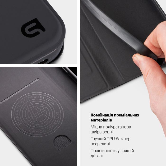 Чохол ARMORSTANDART OneFold Case для Realme C73 5G Black (ARM86763) Тип чохол-книжка