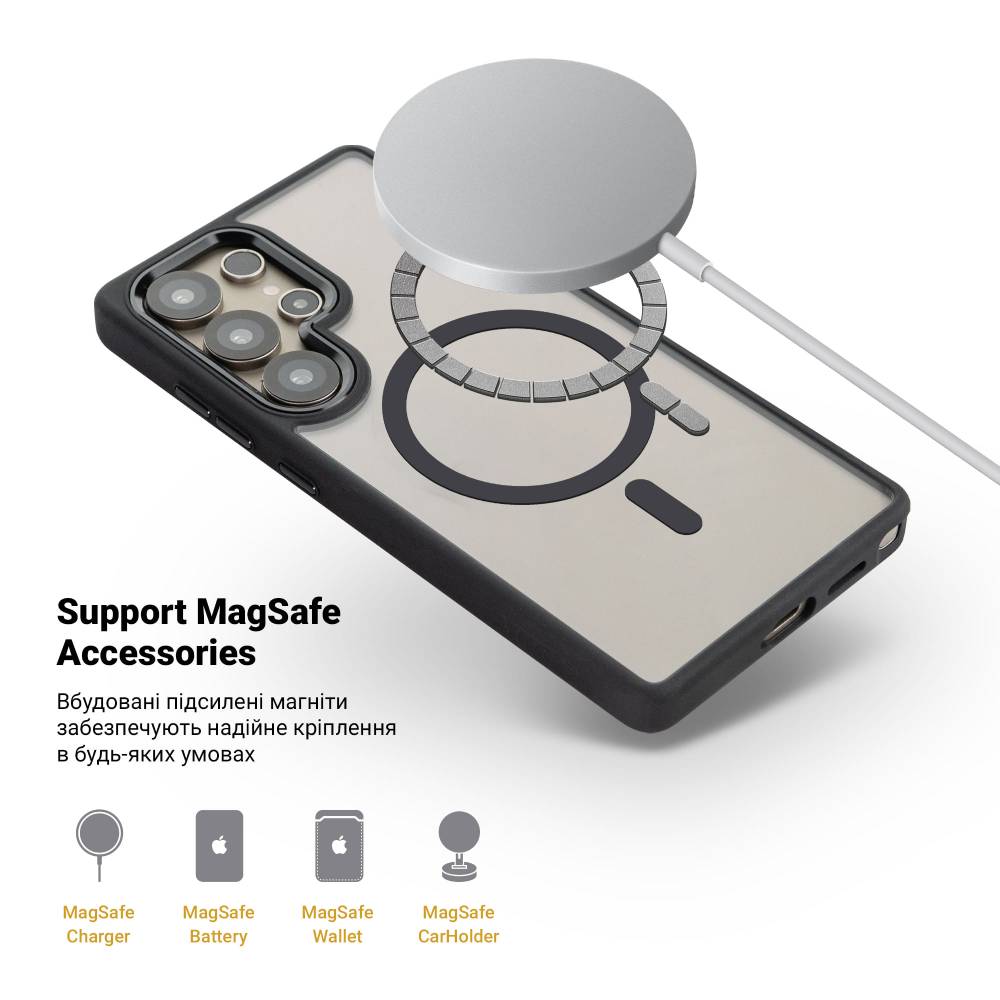 Чехол ARMORSTANDART Unit MagCase для Samsung S26 Ultra 5G Black (ARM88809) Цвет черный