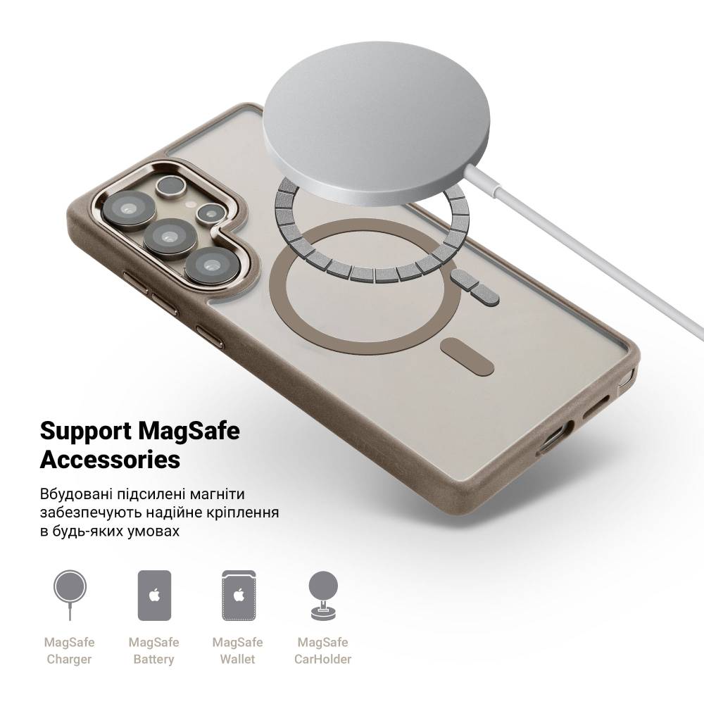 Чехол ARMORSTANDART Unit MagCase для Samsung S26 Ultra 5G Titanium Grey (ARM88840) Цвет серый