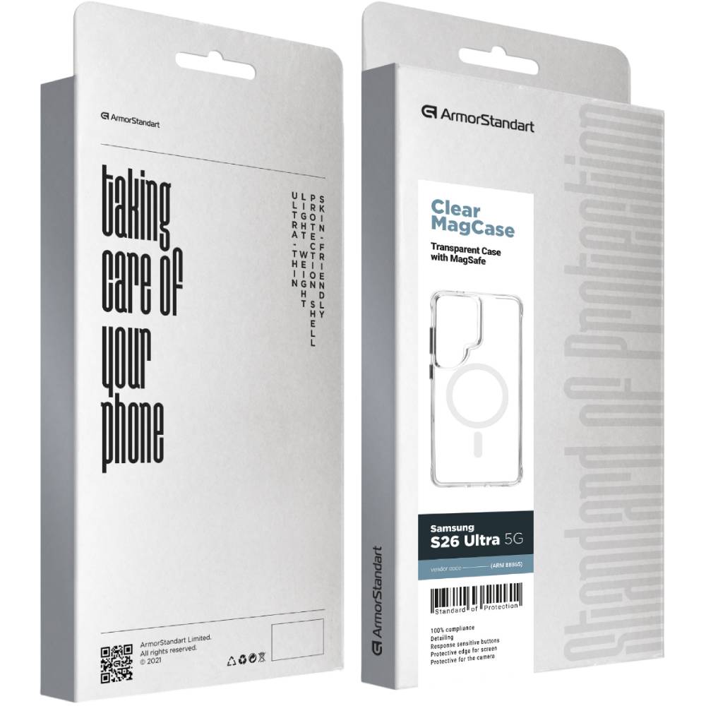 Чехол ARMORSTANDART Clear MagCase для Samsung S26 Ultra 5G Transparent (ARM88865) Тип чехол-накладка