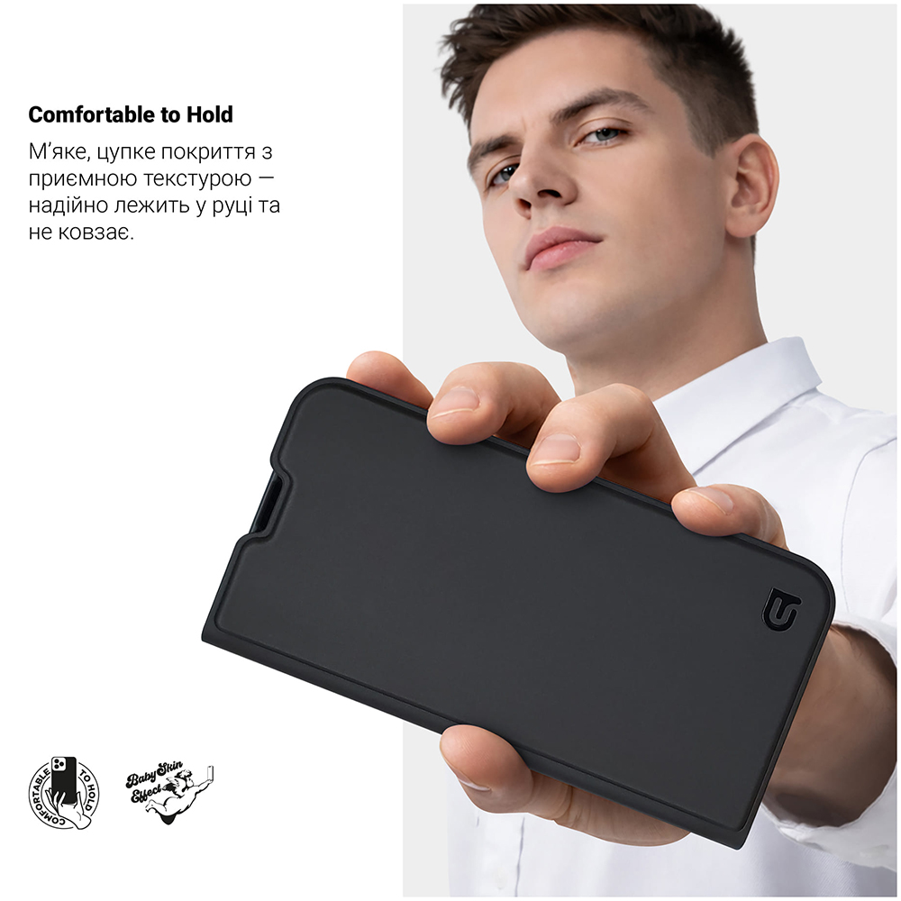 Чохол ARMORSTANDART OneFold Case для Infinix Hot 60 5G Black (ARM87268) Матеріал поліуретан
