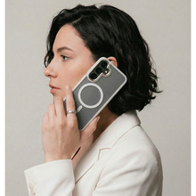 Чехол ARMORSTANDART Unit MagCase для Samsung S26 Plus 5G Matte Clear Silver (ARM89450)