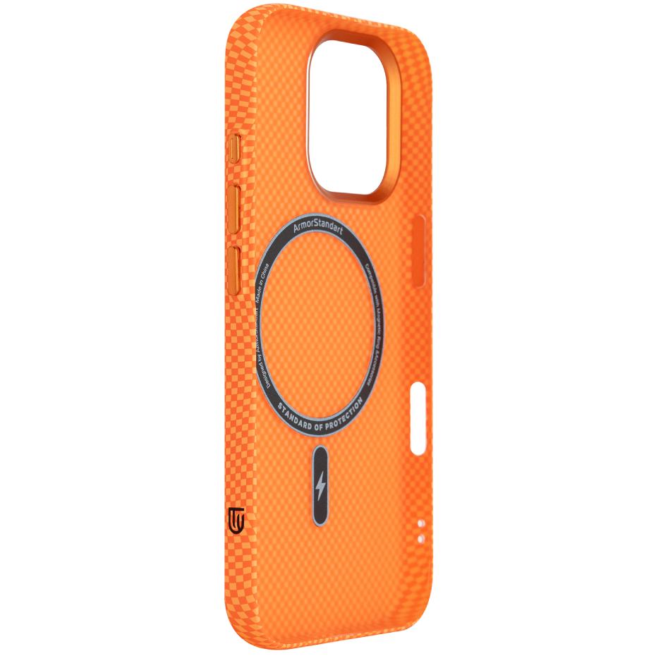 Чохол ARMORSTANDART LikeCarbon2 MagCase для Apple iPhone 17 Kevlar Orange (ARM88614) Колір коричневий