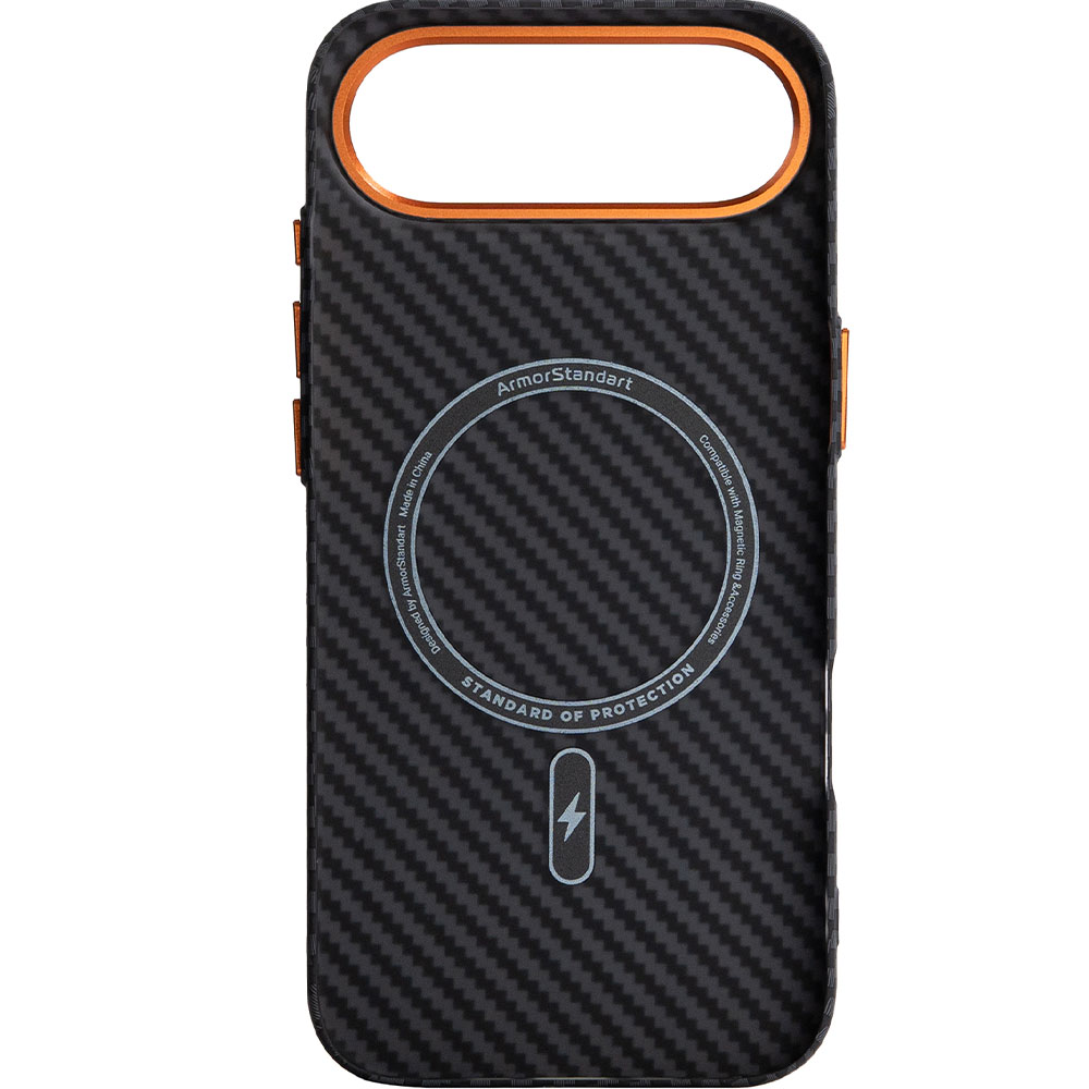 Чехол ARMORSTANDART LikeCarbon2 SE MagCase для Apple iPhone 17 Air Black Orange (ARM89155) Совместимость по модели Apple iPhone 17 Air