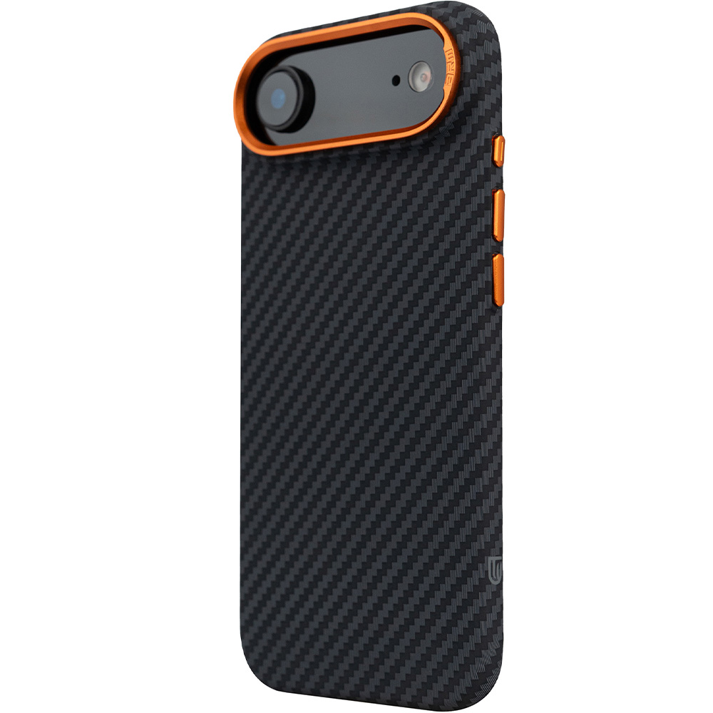 Чехол ARMORSTANDART LikeCarbon2 SE MagCase для Apple iPhone 17 Air Black Orange (ARM89155) Материал поликарбонат