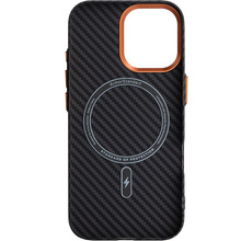 Чехол ARMORSTANDART LikeCarbon2 SE MagCase для Apple iPhone 17 Black Orange (ARM89160)