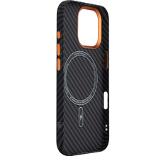 Чехол ARMORSTANDART LikeCarbon2 SE MagCase для Apple iPhone 17 Black Orange (ARM89160)