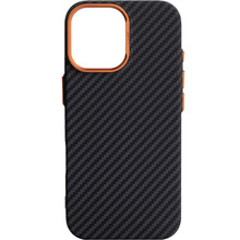 Чехол ARMORSTANDART LikeCarbon2 SE MagCase для Apple iPhone 17 Black Orange (ARM89160)