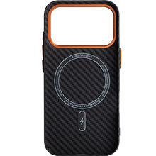 Чохол ARMORSTANDART LikeCarbon2 SE MagCase для Apple iPhone 17 Pro Black Orange (ARM89161)