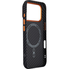 Чохол ARMORSTANDART LikeCarbon2 SE MagCase для Apple iPhone 17 Pro Black Orange (ARM89161)