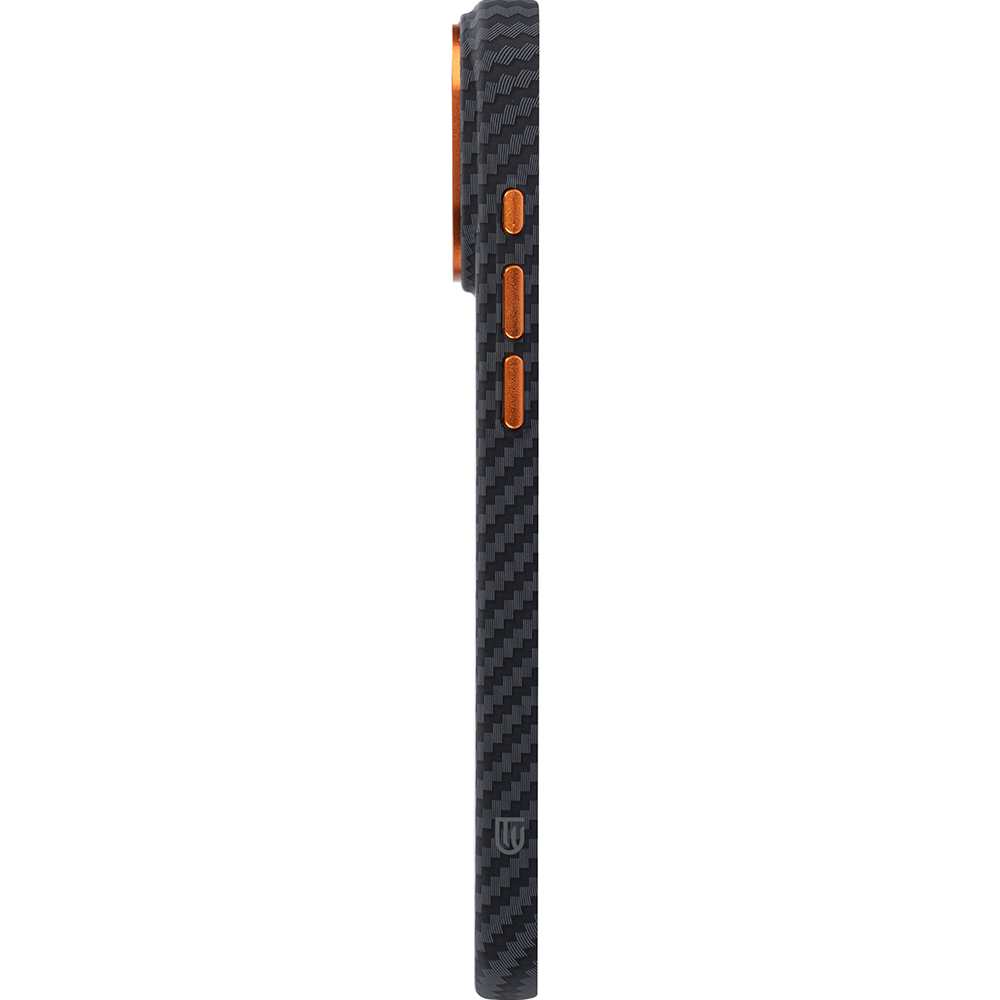 Зовнішній вигляд Чохол ARMORSTANDART LikeCarbon2 SE MagCase для Apple iPhone 17 Pro Black Orange (ARM89161)